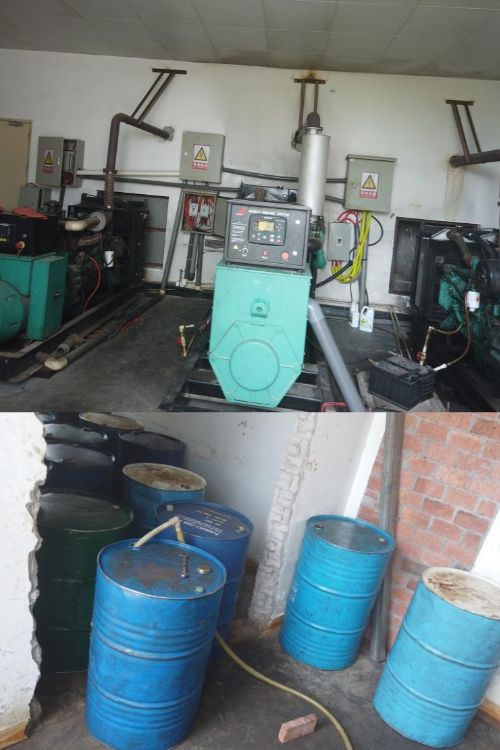 公园自主发电机房、油库。人民网记者黄钰摄