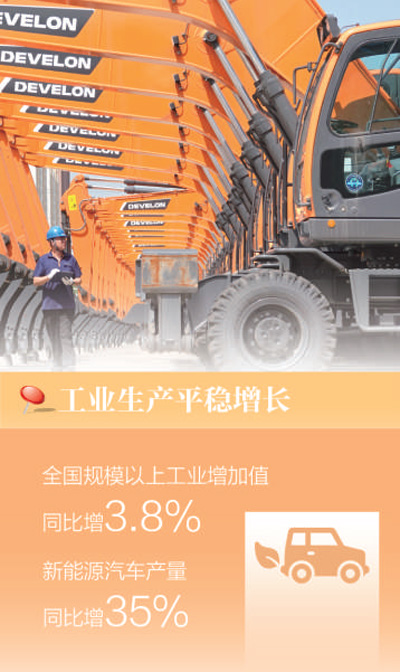 山东省烟台市，工作人员在检查出厂的挖掘机。唐克摄（新华社发）