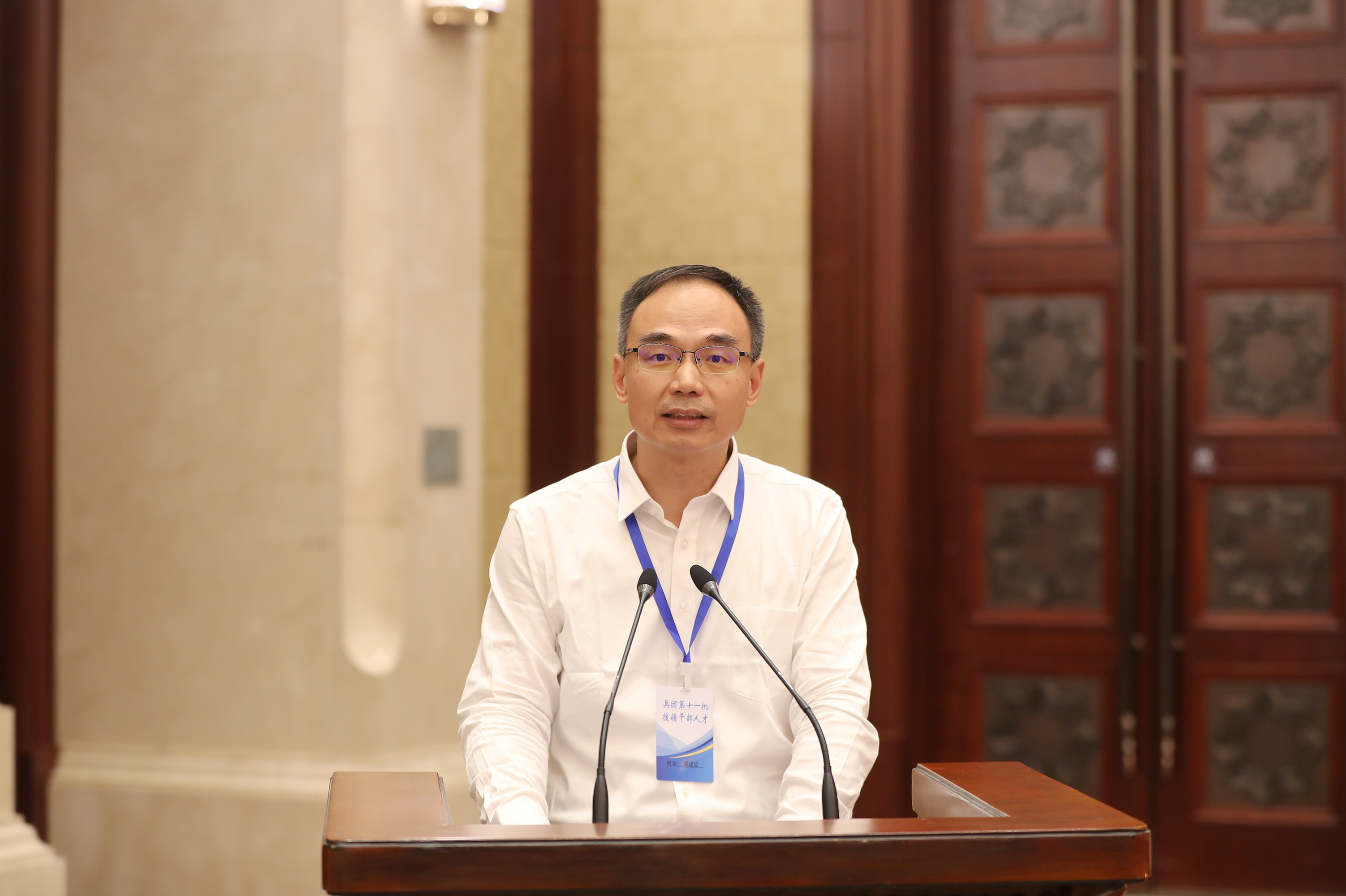 中国船舶集团审计部副主任胡建忠。崔志坚摄 中国船舶集团审计部副主任胡建忠。崔志坚摄