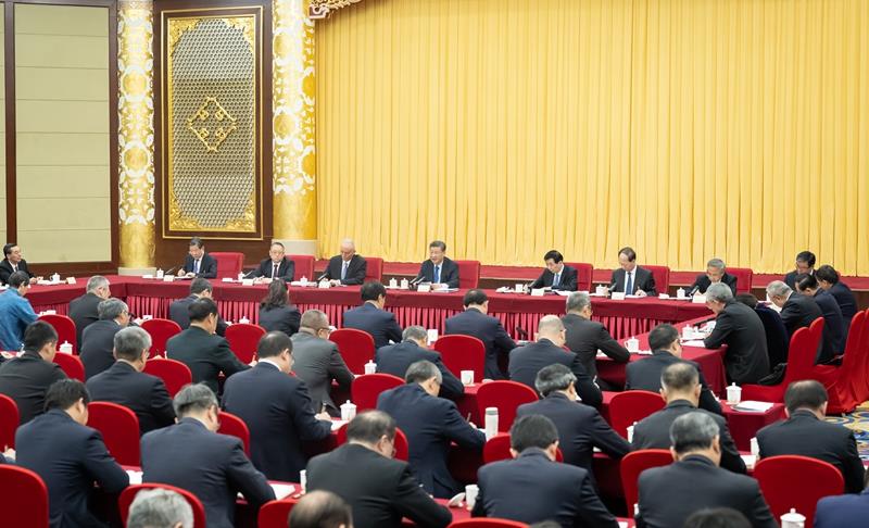 2024年3月6日，习近平总书记看望参加全国政协十四届二次会议的民革、科技界、环境资源界委员，并参加联组会，听取意见和建议。