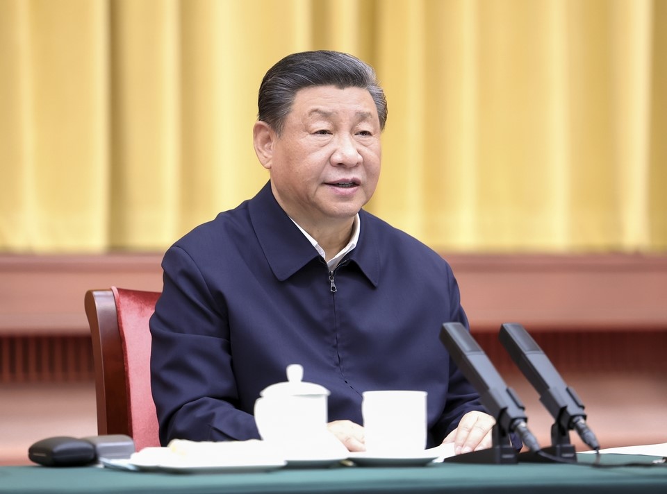 2024年3月20日下午，中共中央总书记、国家主席、中央军委主席习近平在湖南省长沙市主持召开新时代推动中部地区崛起座谈会并发表重要讲话。新华社记者鞠鹏摄