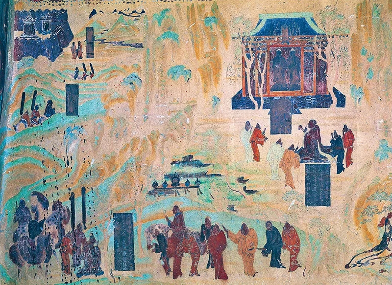 图为莫高窟第323窟《张骞出使西域图》。敦煌研究院供图