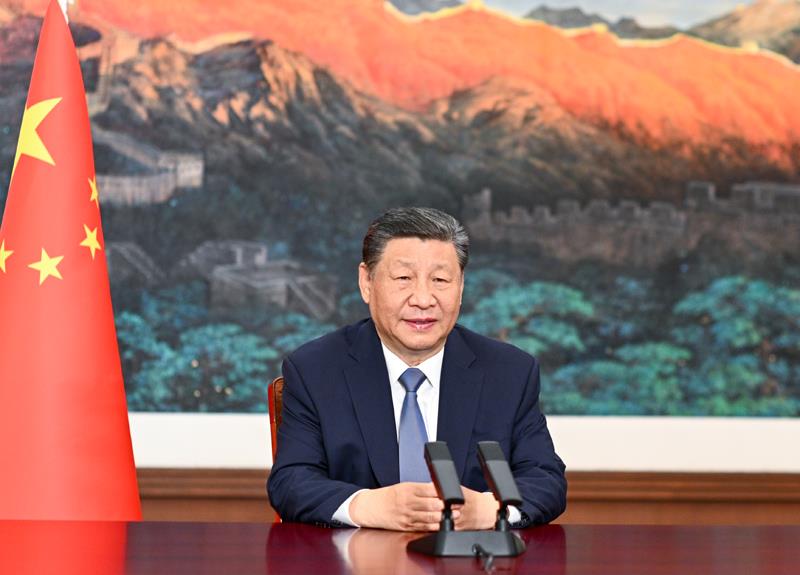 6月6日，中国—吉尔吉斯斯坦—乌兹别克斯坦铁路项目三国政府间协定签字仪式在北京举行，习近平主席视频祝贺协定签署。