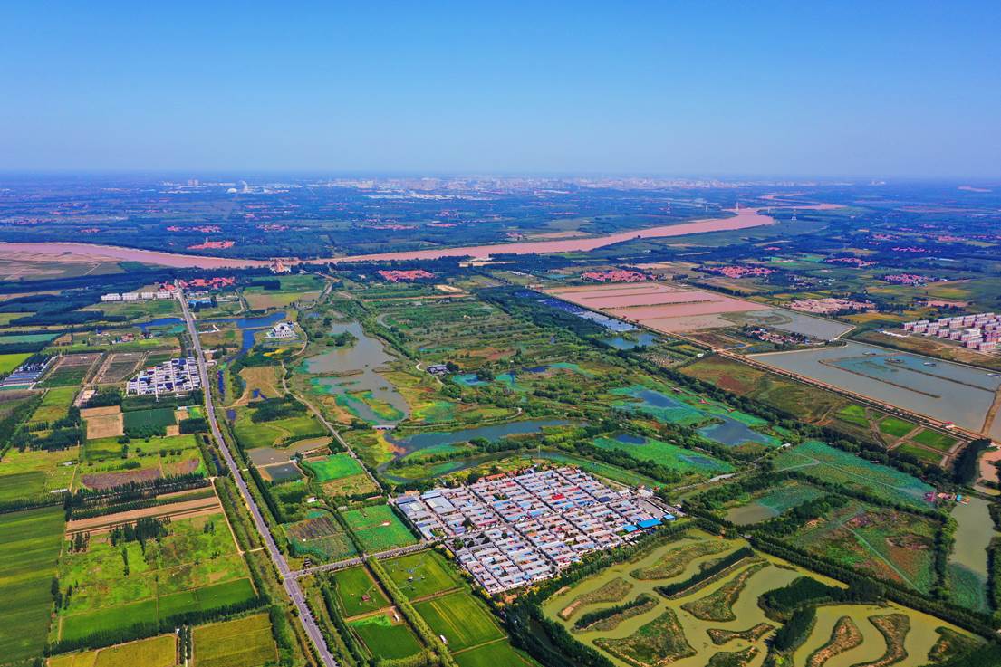 蓑衣樊村俯瞰圖。山東省淄博市高青縣常家鎮(zhèn)供圖